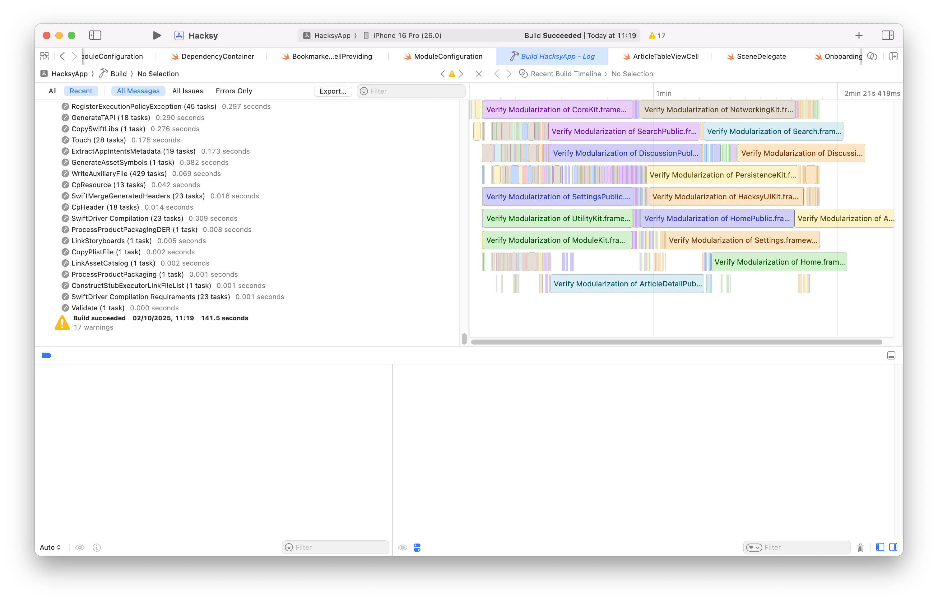 *Build succeeded: 141.5s*